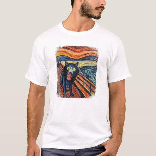 Camiseta graciosa crema CAT de Edvard Expressionismo