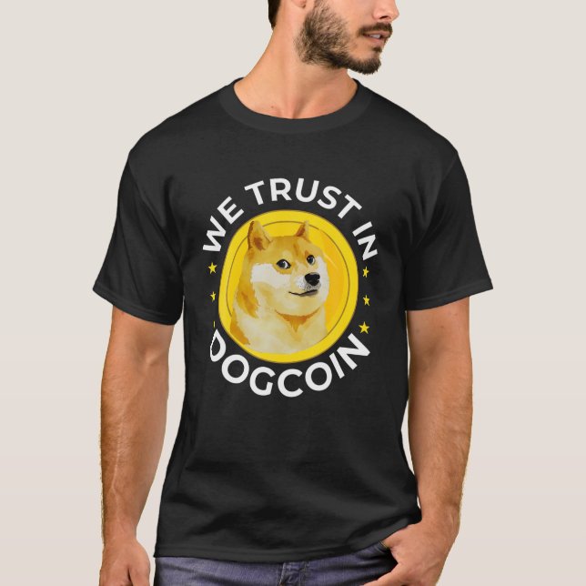Camiseta Graciosa Cripta Meme De Dogecoína, Confiamos En Mo (Anverso)