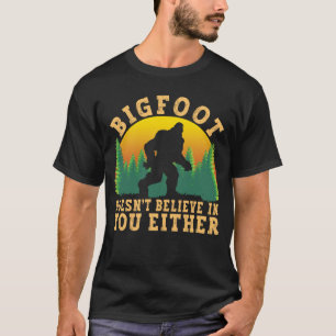 Camiseta Graciosa Criptozoología de los Pies Grandes Sasqua