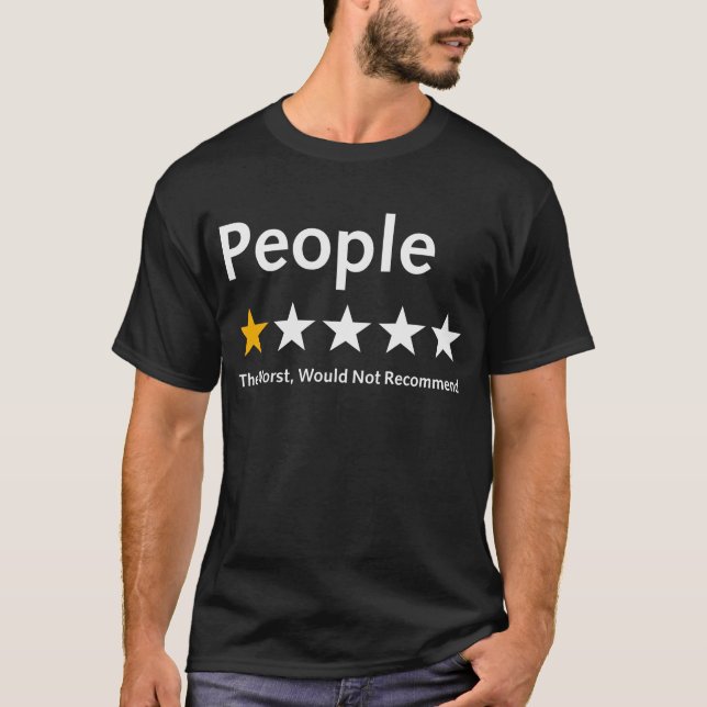 Camiseta Graciosa crítica antisocial 1 estrella meme de cal (Anverso)