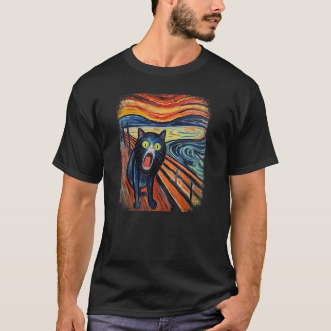 Camiseta graciosa crítica de Edvard Expressionism Munch Art (Anverso)