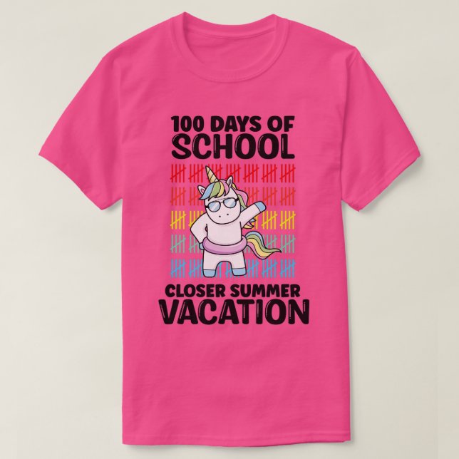 Camiseta Graciosa Curso De 00 Días Escolares Más Cerca Vaca (Diseño del anverso)