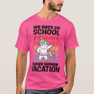 Camiseta Graciosa Curso De 00 Días Escolares Más Cerca Vaca