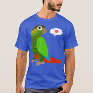 Camiseta Graciosa curvatura verde con loro de camisas cardí