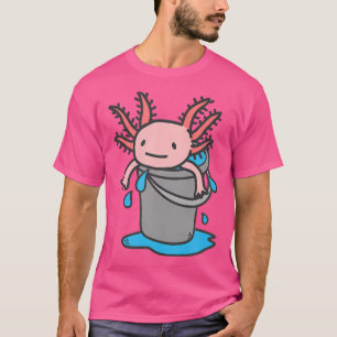 Camiseta Graciosa Cuta Relajante Axolotl En Un Cubo De Sa M