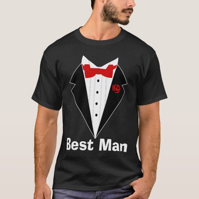 Camiseta graciosa de boda, novio, mejor hombre, no (Anverso)