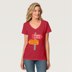 camiseta graciosa de señalización de carreteras
