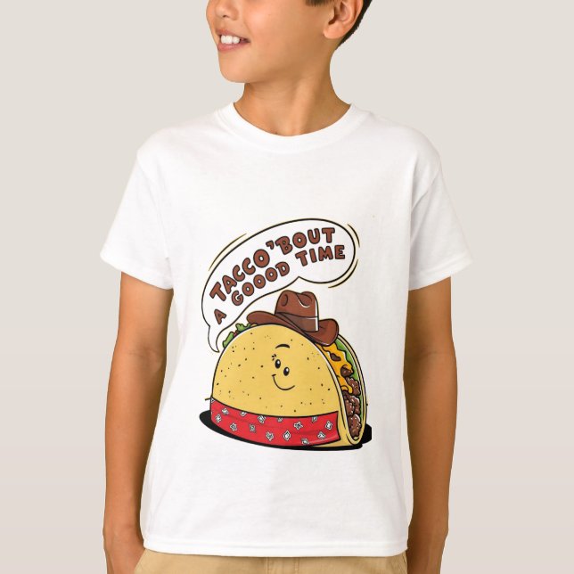 Camiseta graciosa de taco para niños (Anverso)