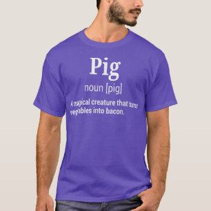 Camiseta Graciosa definición de cerdo y tocino graciosa sar