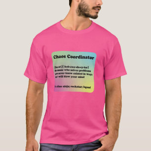 Camiseta Graciosa Definición De Coordinadora De Caos Para M