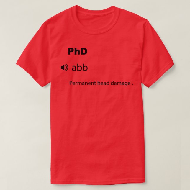Camiseta Graciosa definición de doctorado 1 (Diseño del anverso)