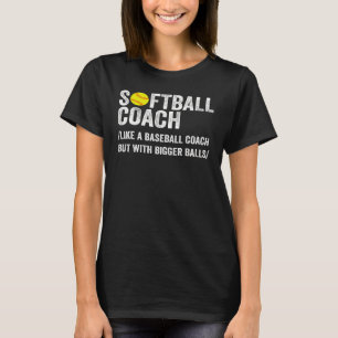 Camiseta Graciosa definición de entrenador de Softball papá