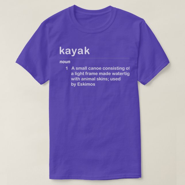 Camiseta Graciosa definición de Kayak 2 (Diseño del anverso)