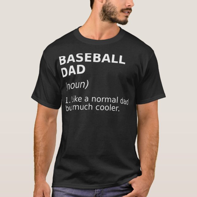 Camiseta Graciosa definición de papá de béisbol regalo dive (Anverso)