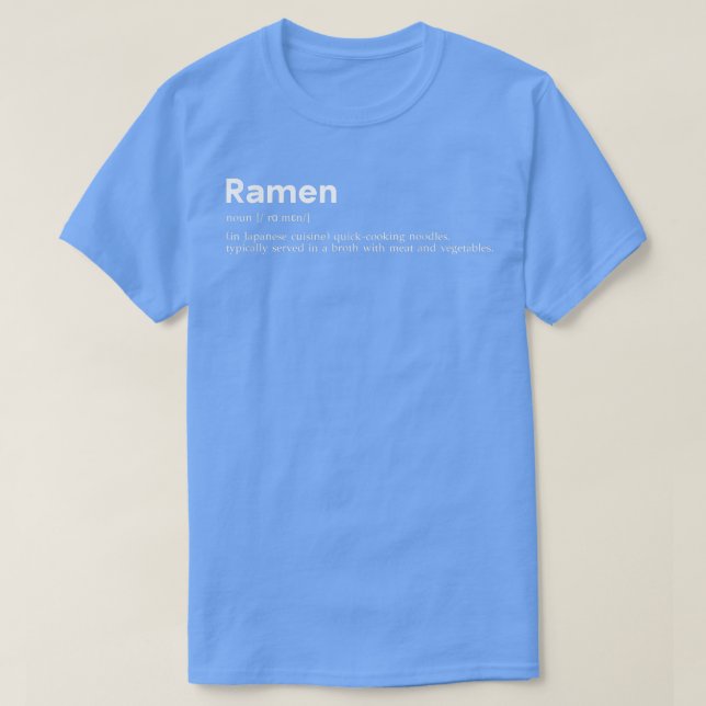 Camiseta Graciosa Definición De Ramen Para El Amante De La  (Diseño del anverso)
