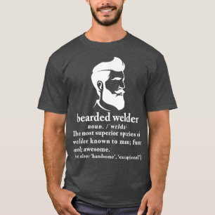 Camiseta Graciosa definición de soldador de barba significa
