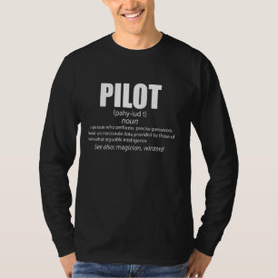 Camiseta Graciosa Definición Piloto Hombres De Aviación Par