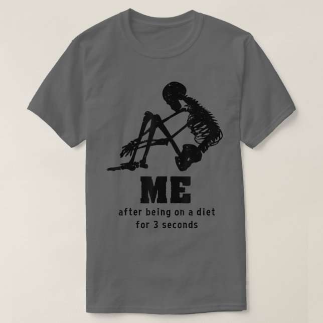 Camiseta Graciosa dieta de Skeleton T  (Diseño del anverso)