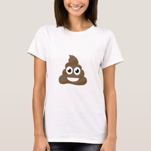 Camiseta Graciosa Emoji de Cute Poop (Anverso)
