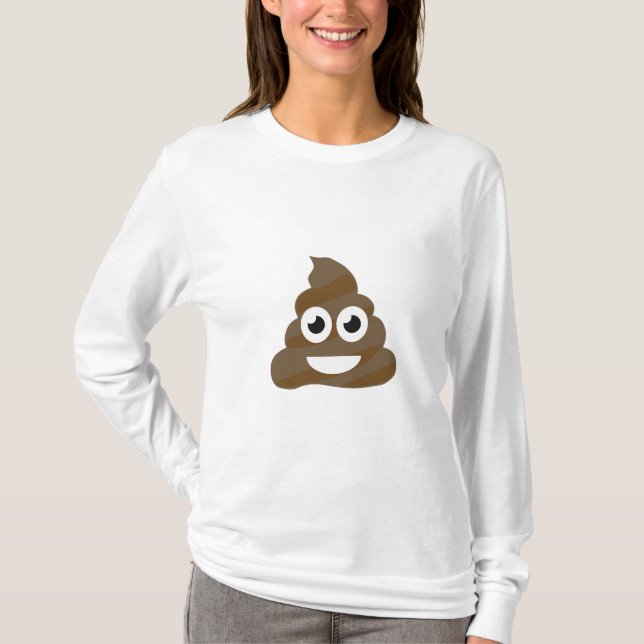 Camiseta Graciosa Emoji de Cute Poop (Anverso)