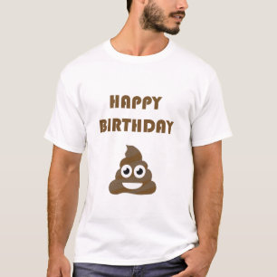 Camiseta Graciosa Emoji de poop, Fiesta del cumpleaños fel