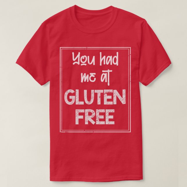 Camiseta Graciosa enfermedad celiaca regalo Gluten gratis (Diseño del anverso)
