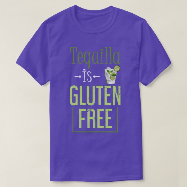 Camiseta Graciosa enfermedad celiaca regalo Tequilla Gluten (Diseño del anverso)