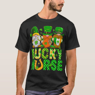 Camiseta Graciosa Enfermera Con Stethoscope St Patri
