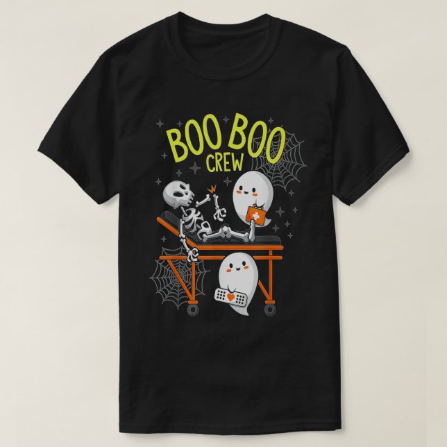 Camiseta Graciosa enfermera de BOO BOO RN Halloween 2022 (Diseño del anverso)