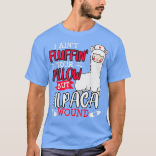 Camiseta Graciosa enfermera de cuidado de herida Alpaca Lla