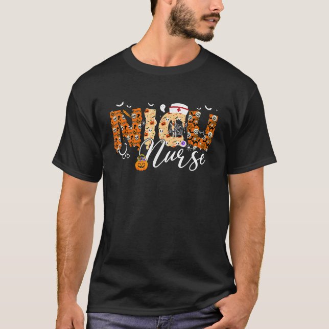 Camiseta Graciosa enfermera de NICU Halloween disstume cala (Anverso)