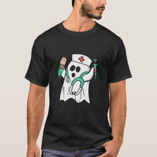 Camiseta Graciosa Enfermera Fantasma Disfraz De Halloween P