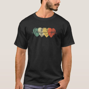 Camiseta Graciosa enfermera Heartbeat Retro Enfermería card