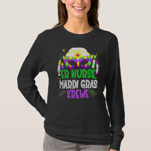 Camiseta Graciosa enfermera Krewe Enfermería máscaras Mardi