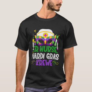 Camiseta Graciosa enfermera Krewe Enfermería máscaras Mardi