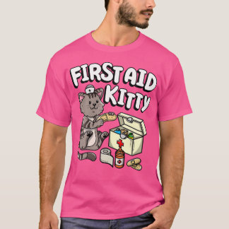 Camiseta Graciosa enfermera Médica de Medicina de Gato Gati