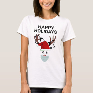 Camiseta Graciosa enfermera Navidad Reno Con Stethoscope