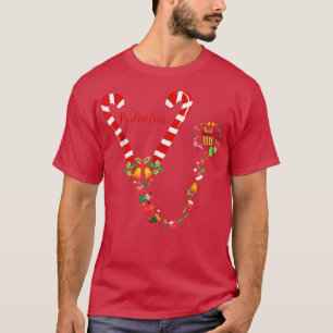 Camiseta Graciosa enfermera pediátrica Chris Candy Cane Ste