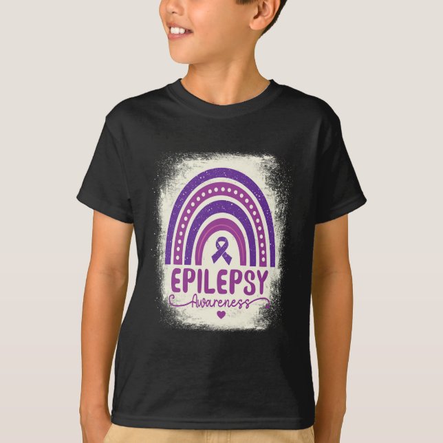 Camiseta Graciosa Epilepsia de Cinta Púrpura Arcoiris Bleac (Anverso)