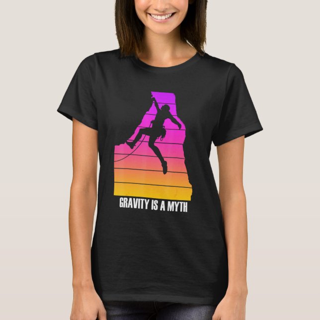 Camiseta Graciosa Escalada De Rock Para Los Hombres Clavado (Anverso)
