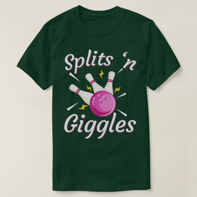 Camiseta Graciosa escisión en el equipo de bolos de Giggles (Diseño del anverso)