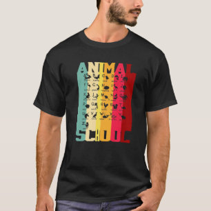 Camiseta Graciosa Escuela de Animales Alphabet A-Z Aprender