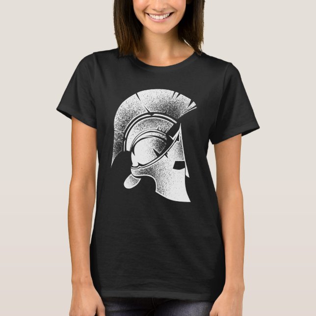 Camiseta Graciosa espartana griega Casco Cute Gladiator Hom (Anverso)