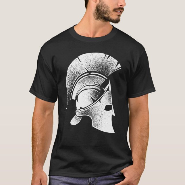 Camiseta Graciosa espartana griega Casco Cute Gladiator Hom (Anverso)