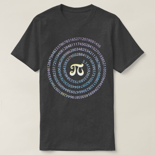 Camiseta Graciosa Espiral De Pi Day Pi Math Para El Día Pi  (Diseño del anverso)