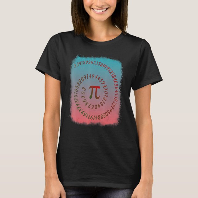 Camiseta Graciosa Espiral Pi 3 14 Símbolo Math Teacher Stud (Anverso)