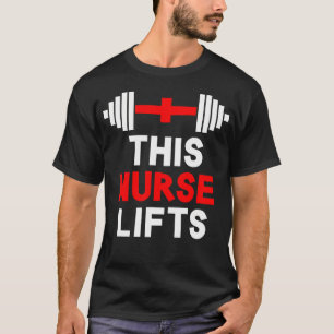 Camiseta Graciosa Esta Enfermera Levanta Gimnasio Entrenami