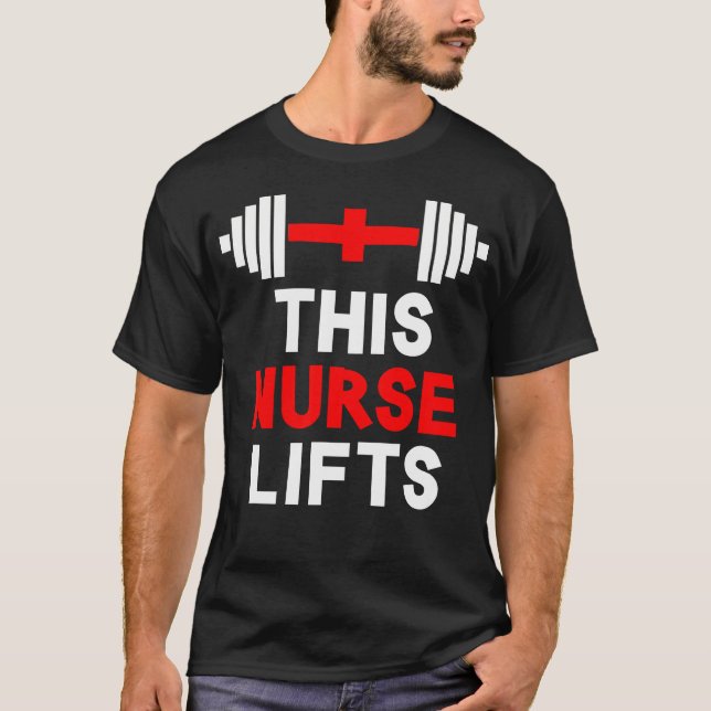 Camiseta Graciosa Esta Enfermera Levanta Gimnasio Entrenami (Anverso)