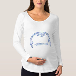 Camiseta Graciosa estampilla de visa para bebé de seguridad