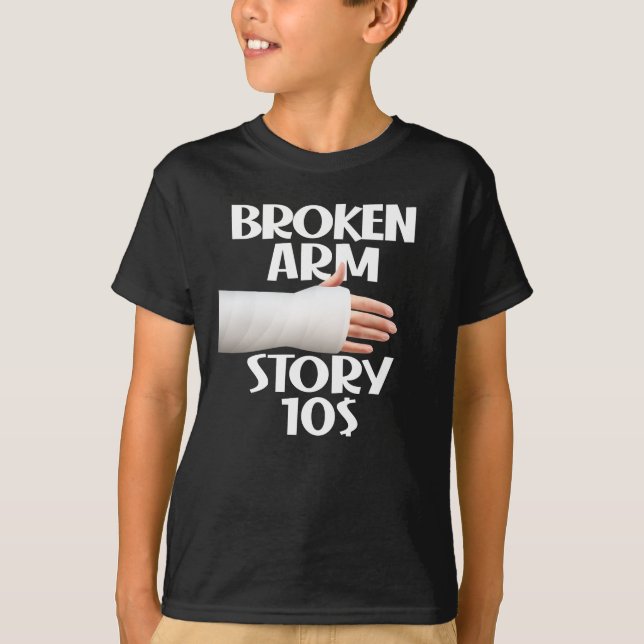 Camiseta  Graciosa Estancia De Brazo Bien Rota $10 Lesiones (Anverso)